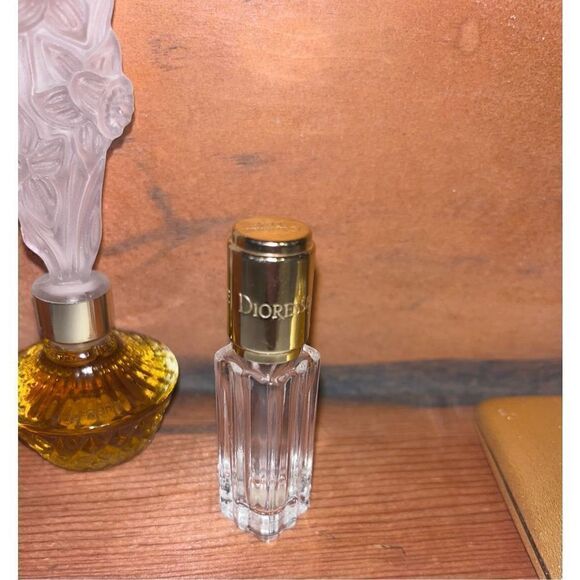 Gold compact glass complete snaps vintage two bottles - Picture 10 of 16